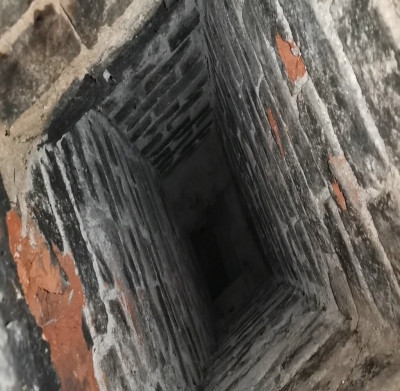 Inside chimney