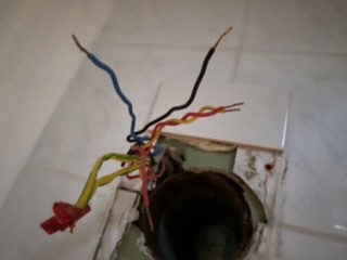 Wiring for bathroom fan