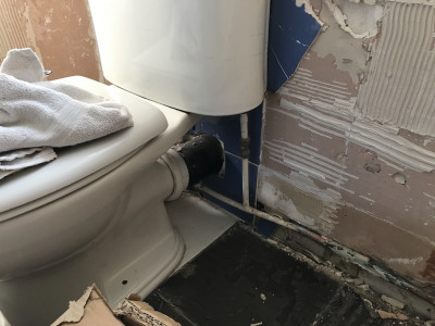 Existing soil pipe exit