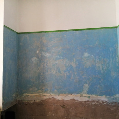 Painted area above previous splashback