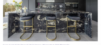 Breakfast bar in cosmic black