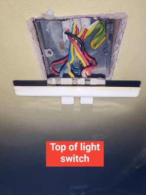 Top of light switch